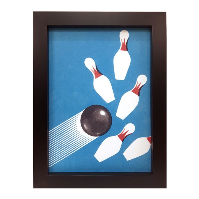 gerahmtes Poster Bowling