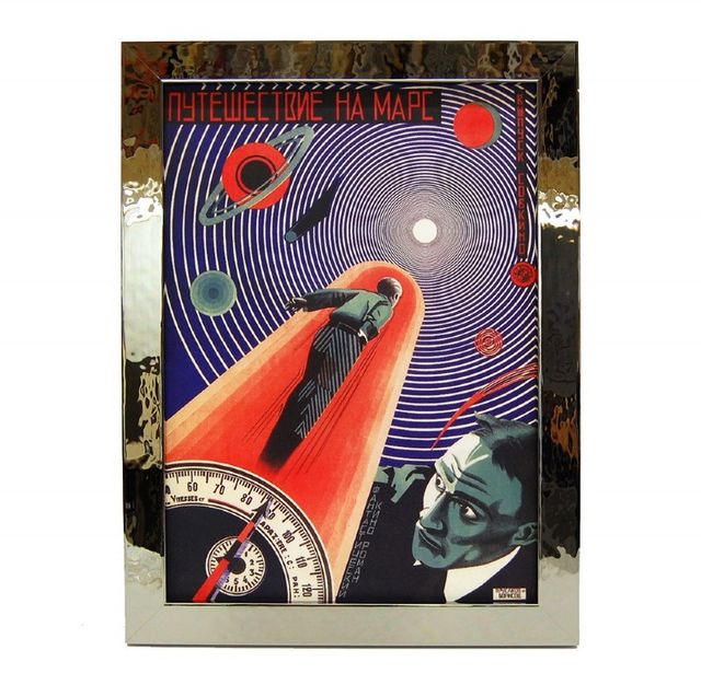 Travel to Mars Poster gerahmt